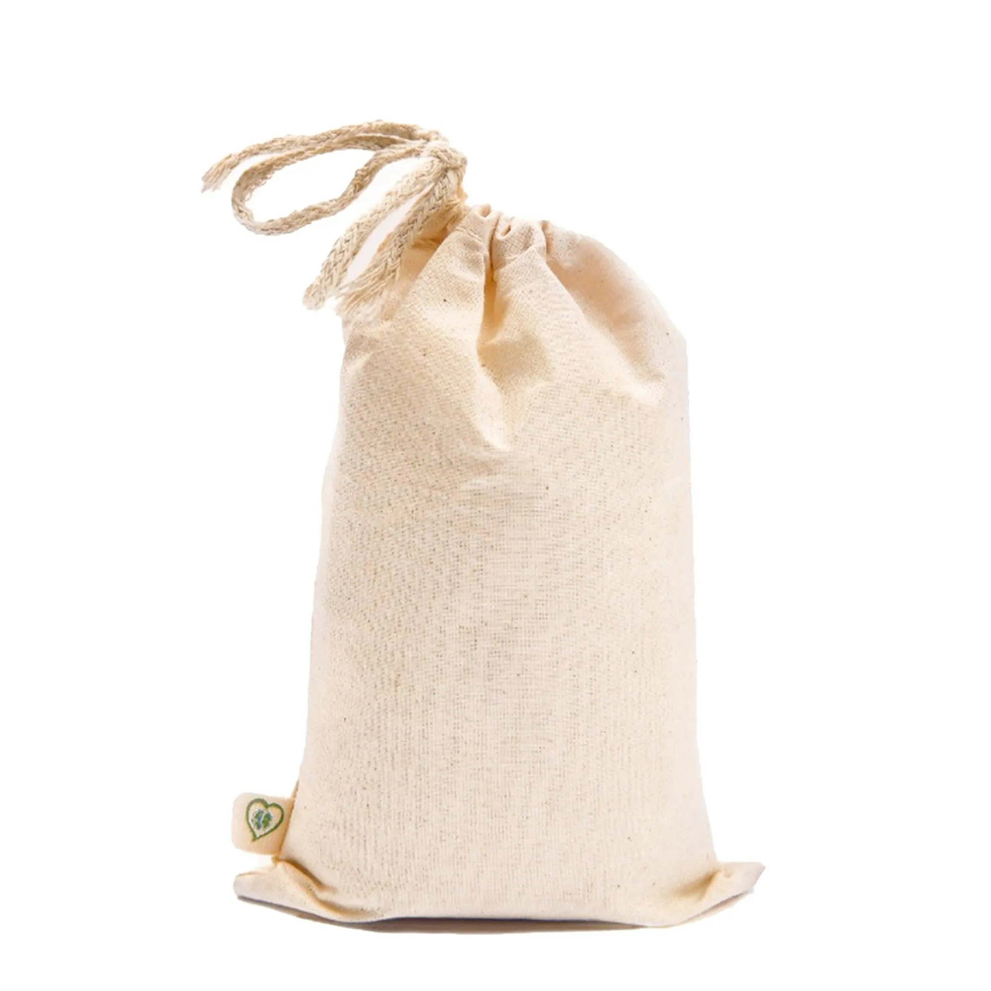 18X20 inches Single 100% Cotton Muslin Drawstring Bags