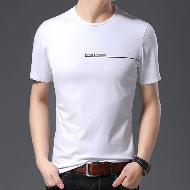 2019 Fashion Brand T Shirts Men Korean Top Grade Trends Streetwear Tops Summer O Neck Print Short Sleeve Tshirts Men Clothing
