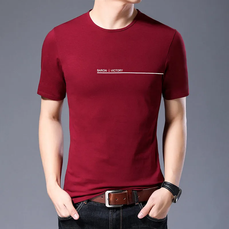 2019 Fashion Brand T Shirts Men Korean Top Grade Trends Streetwear Tops Summer O Neck Print Short Sleeve Tshirts Men Clothing