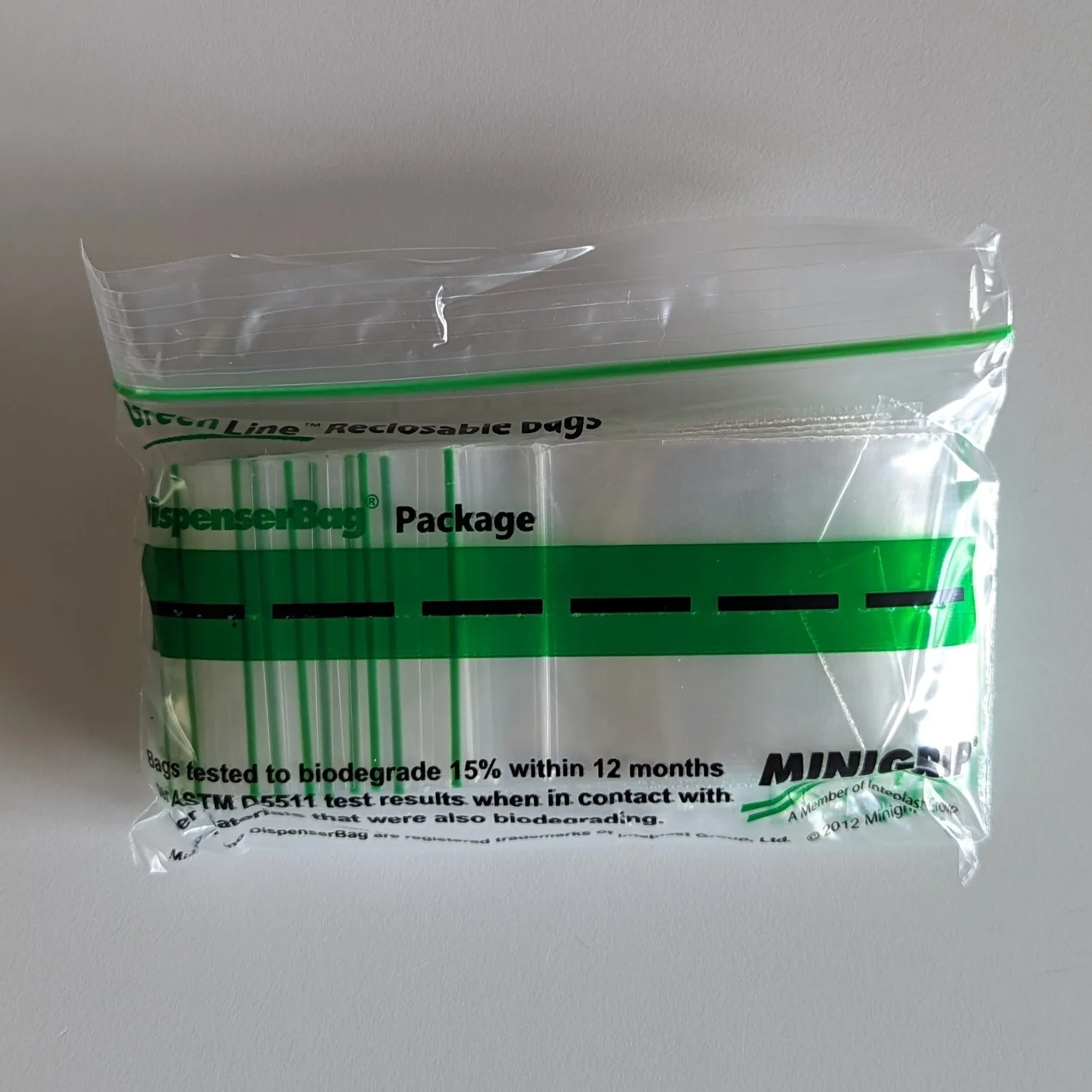 2" x 3" x 2 mil X-Small Clear Landfill-Biodegradable Plastic Ziplock Bags with Resealable Zipper, Green Line (Pack of 100)