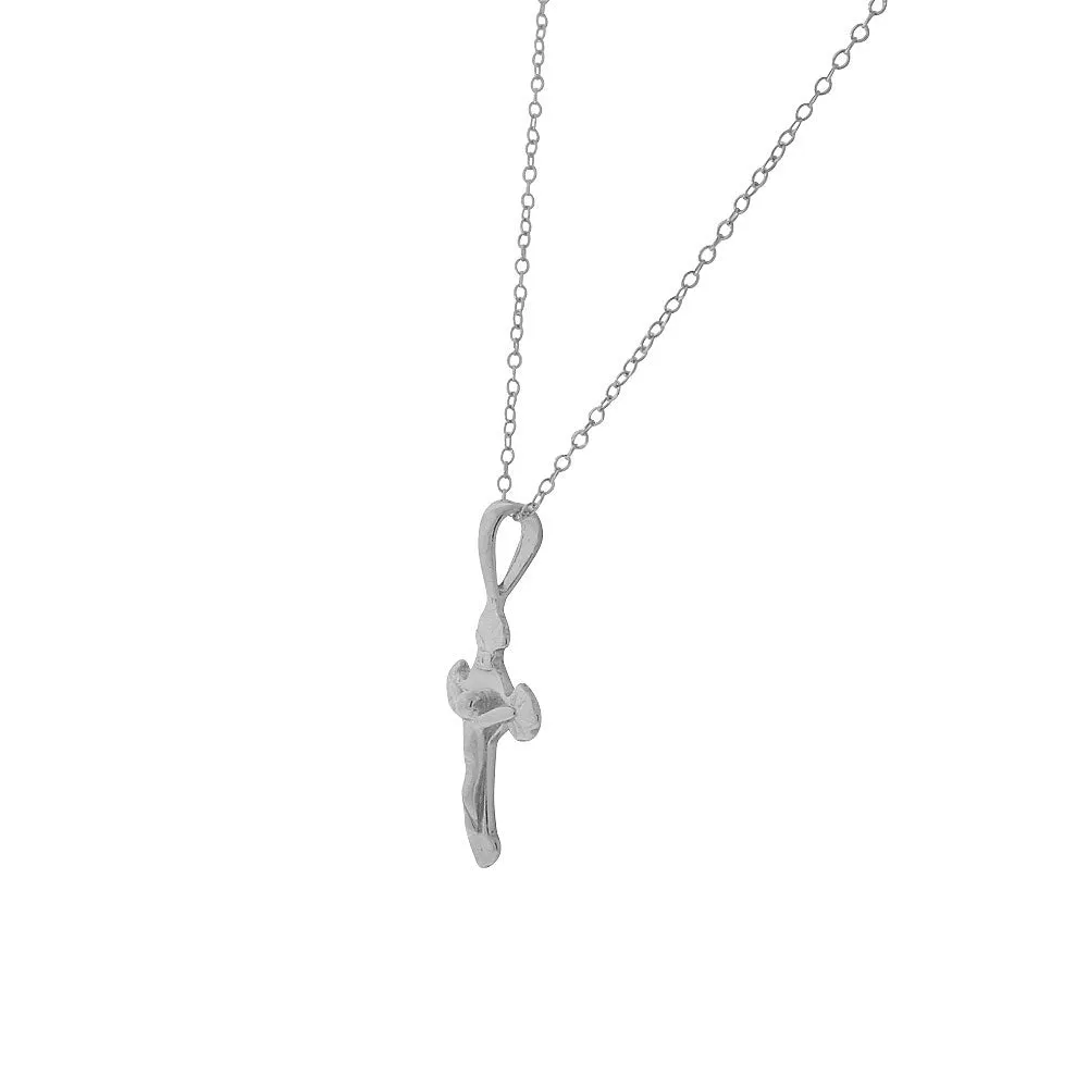 925 Sterling Silver Religious Cross Classic Crucifix Pendant Necklace