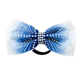 Blue Ombre Rhinestone Bow