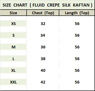 Fluid Crepe Silk Kaftan, Relaxed Fit and Luxurious Draping Women's Kaftan