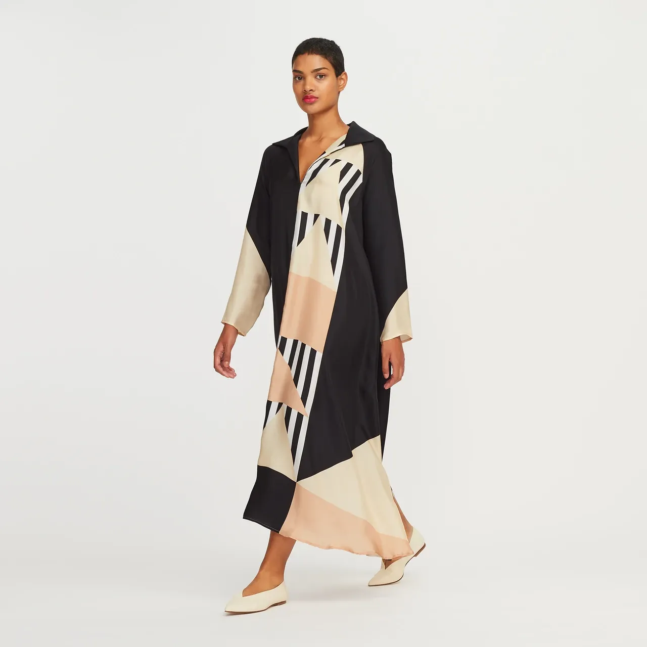 French Crepe Elegant and Relaxed Fit for All Occasions Kaftan For Women's