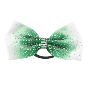 Green Ombre Rhinestone Bow