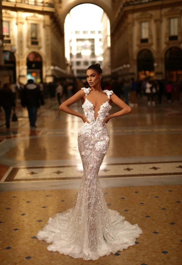 Jemma Elegant Long White Wedding Dress