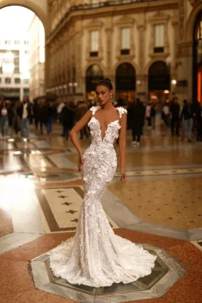 Jemma Elegant Long White Wedding Dress