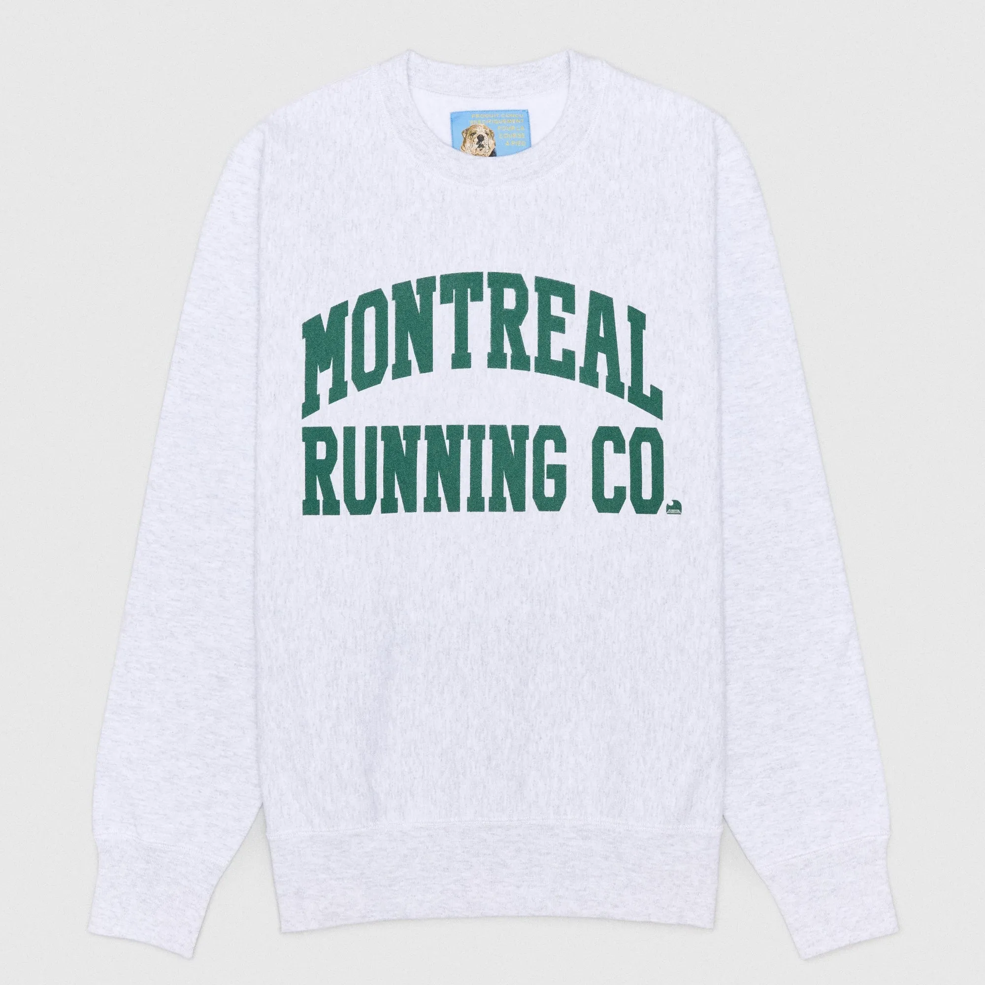 Metropole Crewneck - Ash Grey / British Green