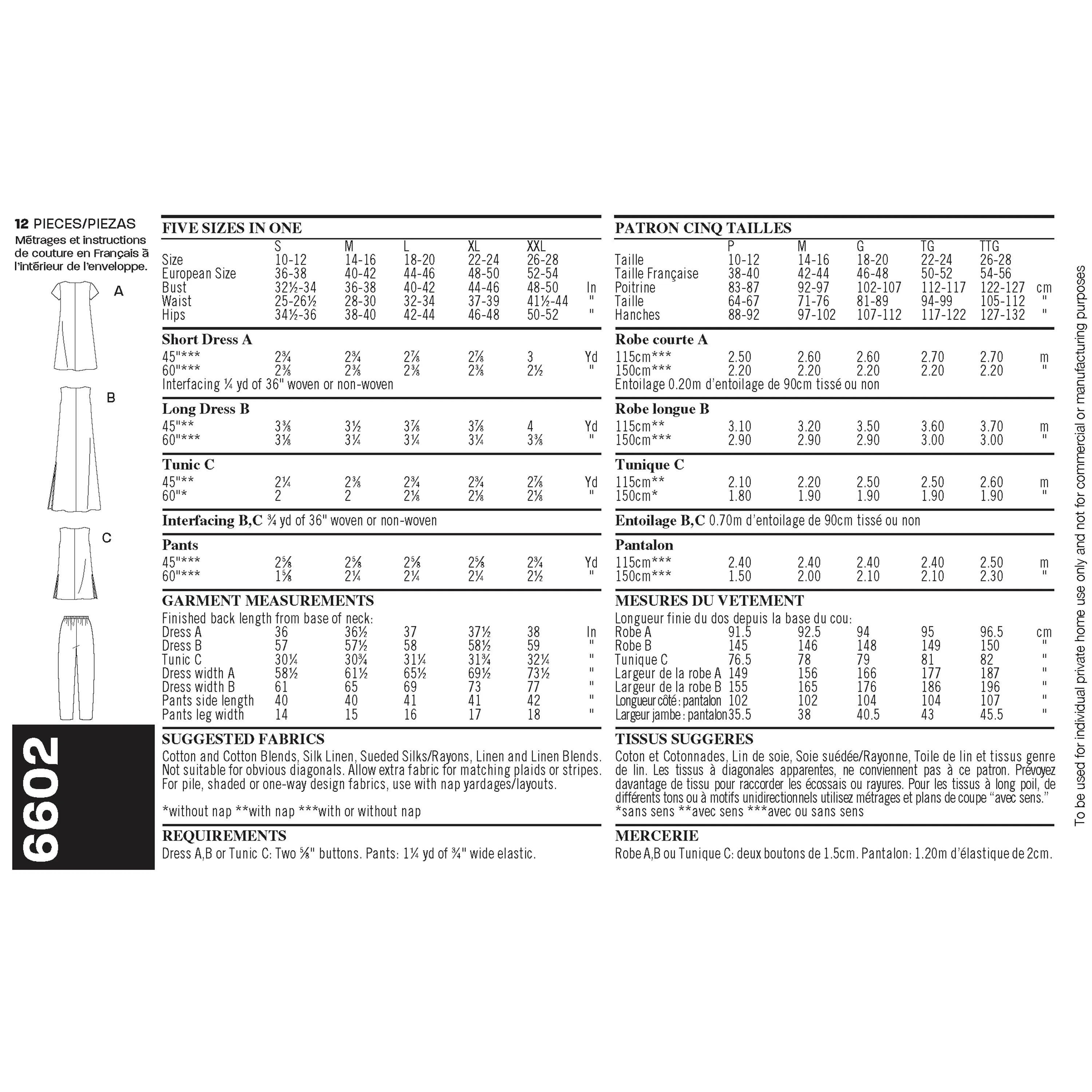 New Look Sewing Pattern 6602 - Misses Dresses