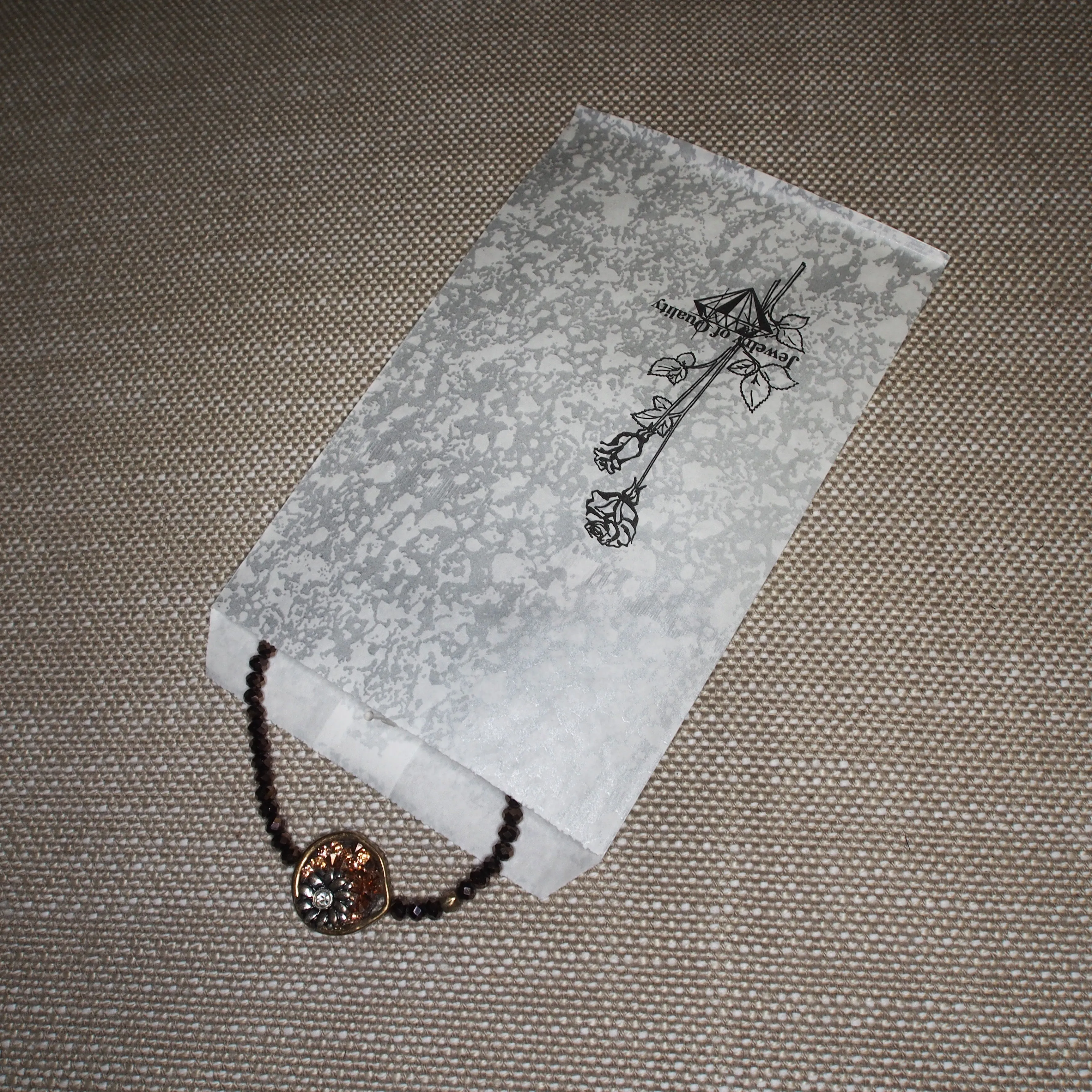 Silver Tone Flat Paper Bags - 100Bags/Pack- Multiple Sizes Available