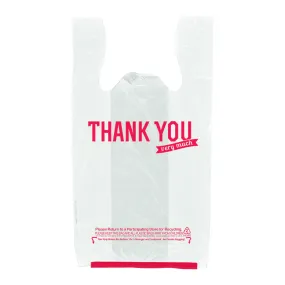 Thank You T-Shirt Bag White (hp811) 12" x 7" x 20"